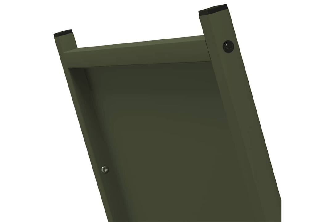 Warm Firewood Rack 69.5 x 35 x 81 cm in Olive Green Made of Cold-Rolled Steel