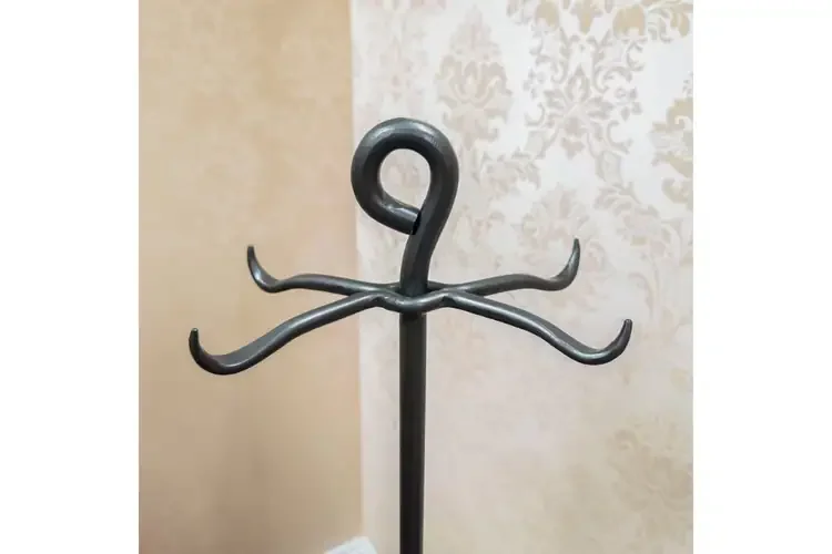 Shepherd’s Hooks Fireplace Tool Set – Wrought Iron, Graphite Finish, 30”