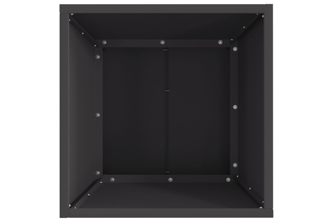 Modern Square Fire Pit 40 x 40 x 30 cm in Black Cold-Rolled Steel