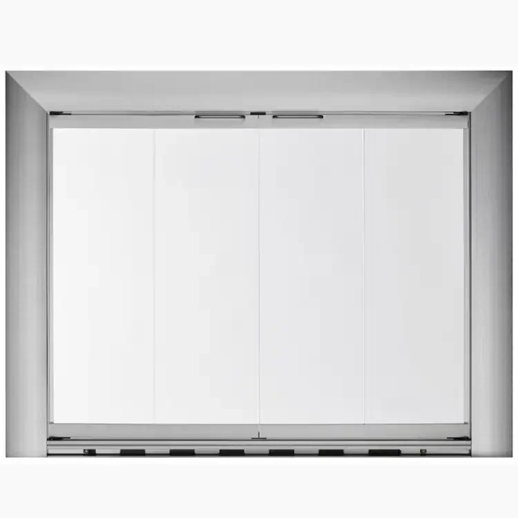 Reflection Masonry Fireplace Glass Door – Brushed Satin Nickel | HearthCraft Essentials
