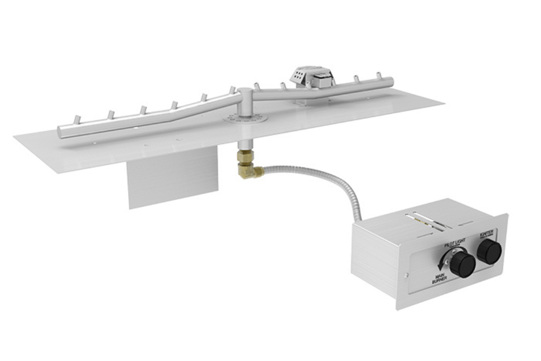 HPC CSA Certified Linear Flat Fire Pit Insert Push Button Ignition