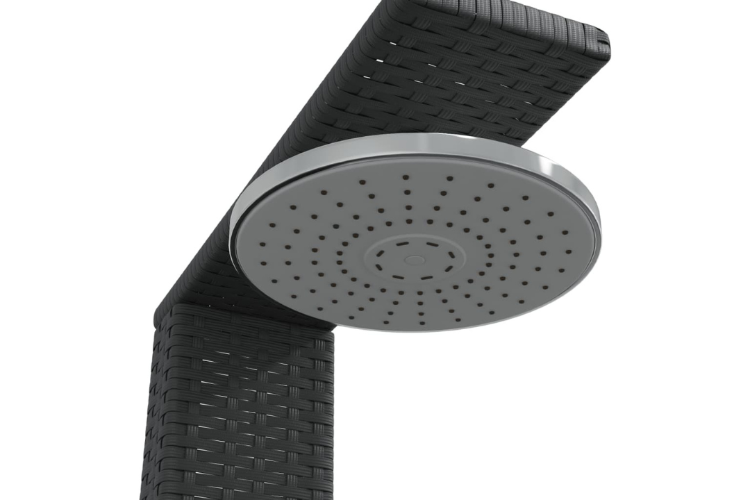 Outdoor Shower 50x55x224 cm in Black with 8 Inches Top Spray