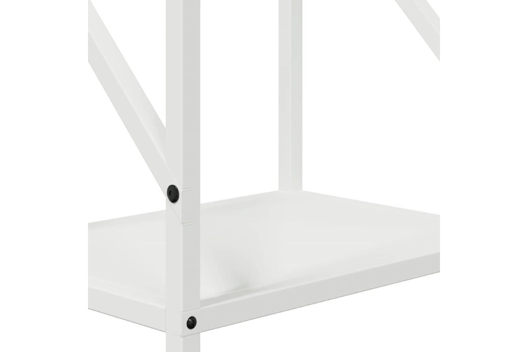 Aesthetic Firewood Rack 34 x 25 x 100 cm in White Made of Cold-Rolled Steel