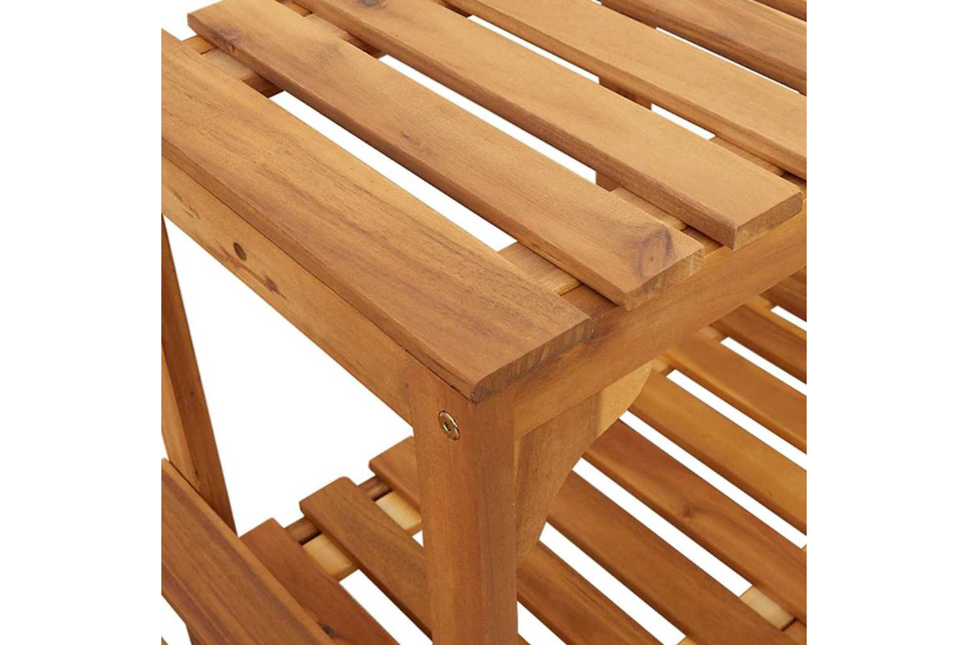 Practical Hot Tub Surround – Square Build from Solid Acacia Wood in 250 x 250 x 55.5 cm
