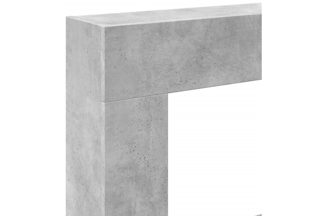 Functional Fireplace Surround 81 x 18 x 82 cm in Concrete Gray Made of Engineered Wood