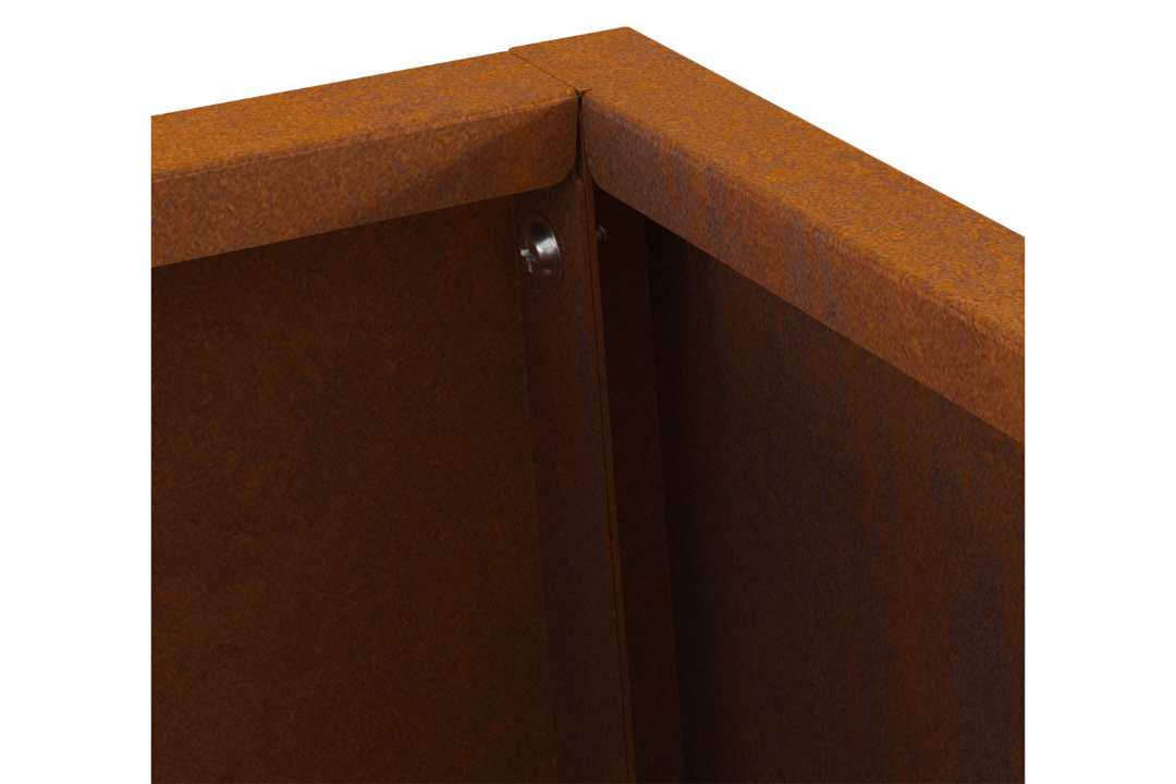 Fire Pit 50x35x100 cm Weathering Steel Accommodates Standard Size Logs