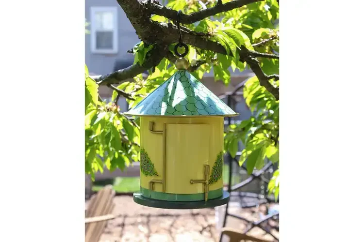 Bastion Birdhouse with Teal Roof