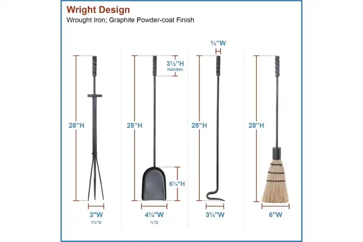 Wright Design Fireplace Tool Set Details