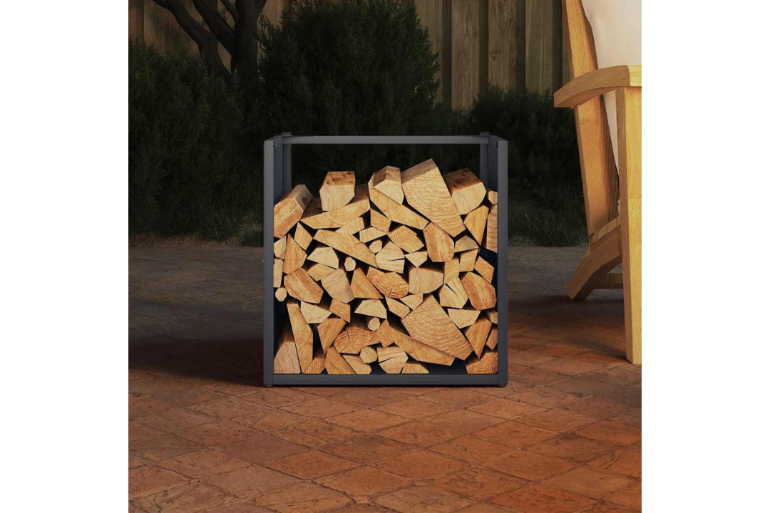 Firewood Rack Anthracite 40 x 40 x 40 cm Cold-Rolled Steel