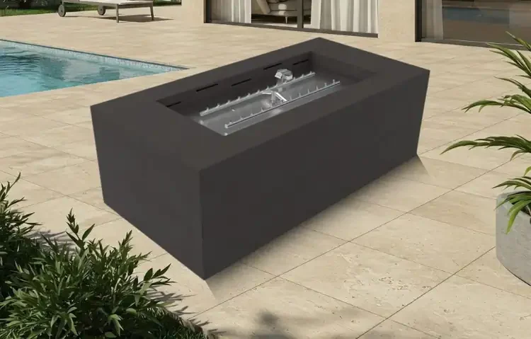 HPC Tejas Java Rectangular Fire Pit Enclosure Electronic Ignition Series