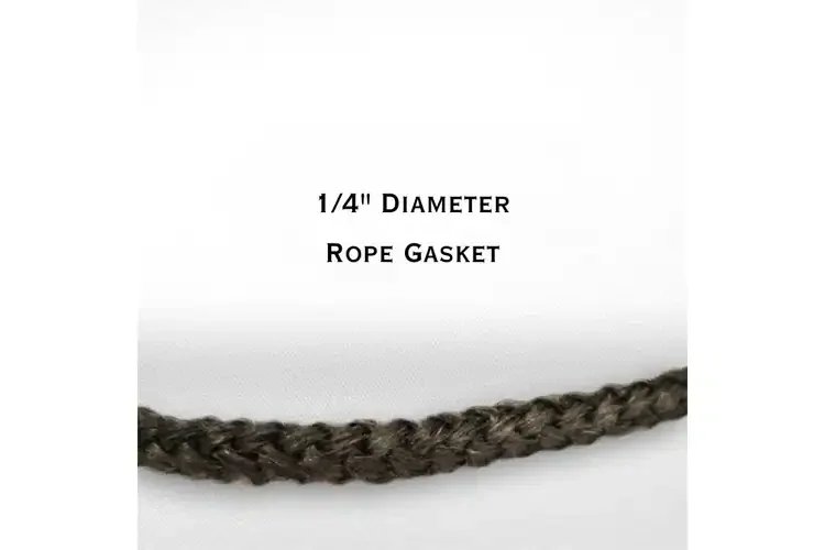1/4 Inch Black Fiberglass Rope Gasket | 5 ft and 7 ft
