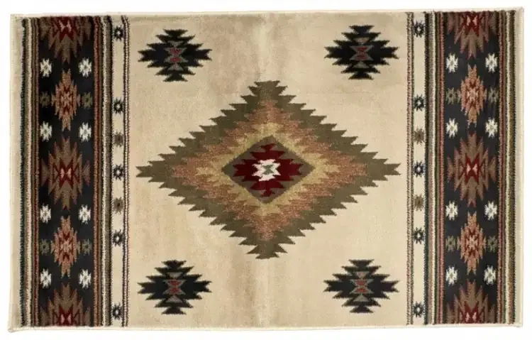 Desert Beige Rectangular Olefin Hearth Rug – 30" x 50"
