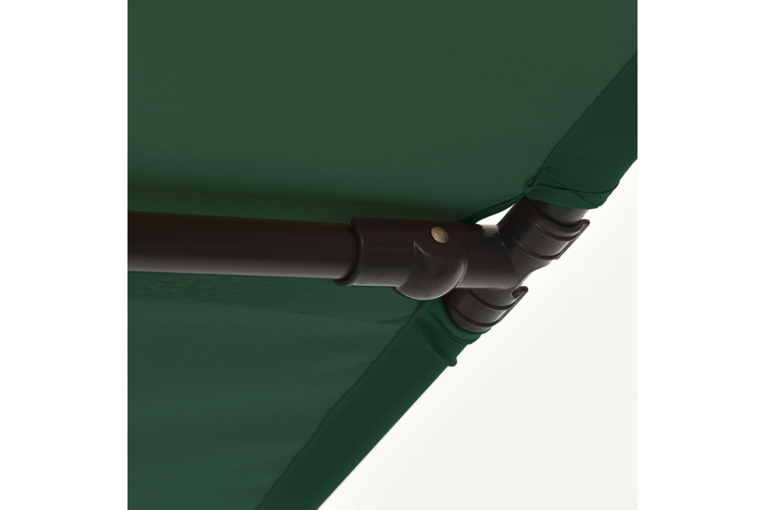 Garden Parasol 180x110 cm with Aluminum Pole in Green with Flat Top
