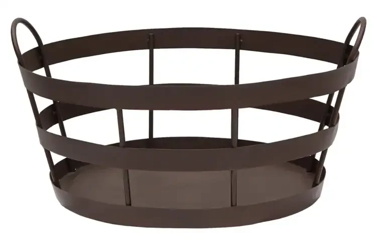 Elegant Shaker Log Bin in Roman Bronze Powder Coated Finish