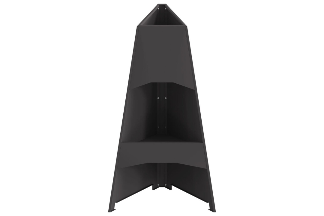 Rust-Resistant Fire Pit Pyramid 50 x 45 x 95 cm Steel in Black Cold-Rolled Steel