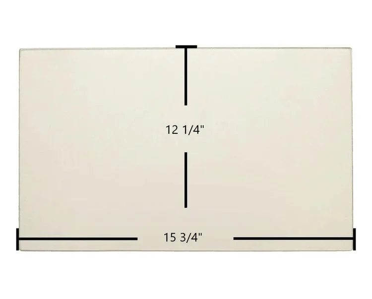 Hearthstone I Ceramic Glass Panel Dimensions
