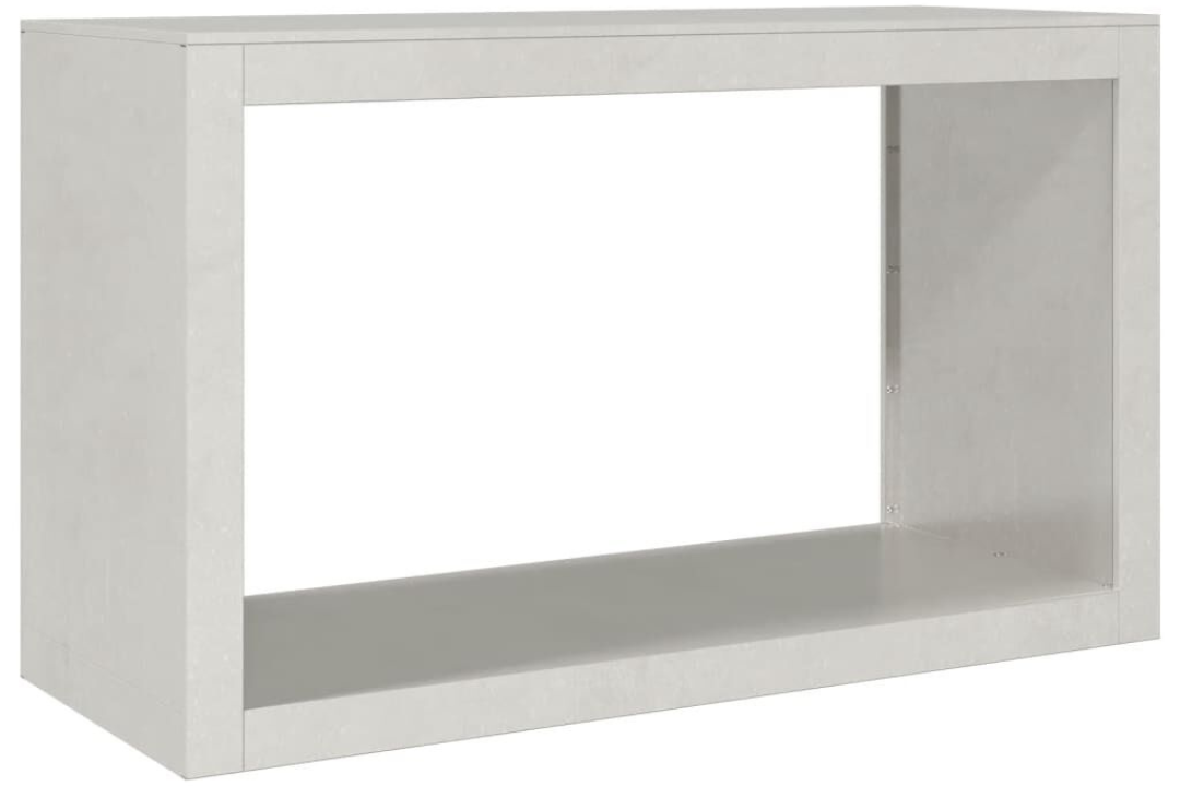 Rust-Resistance Firewood Rack 100 x 40 x 60 cm in Light Gray Made of Stainless Steel