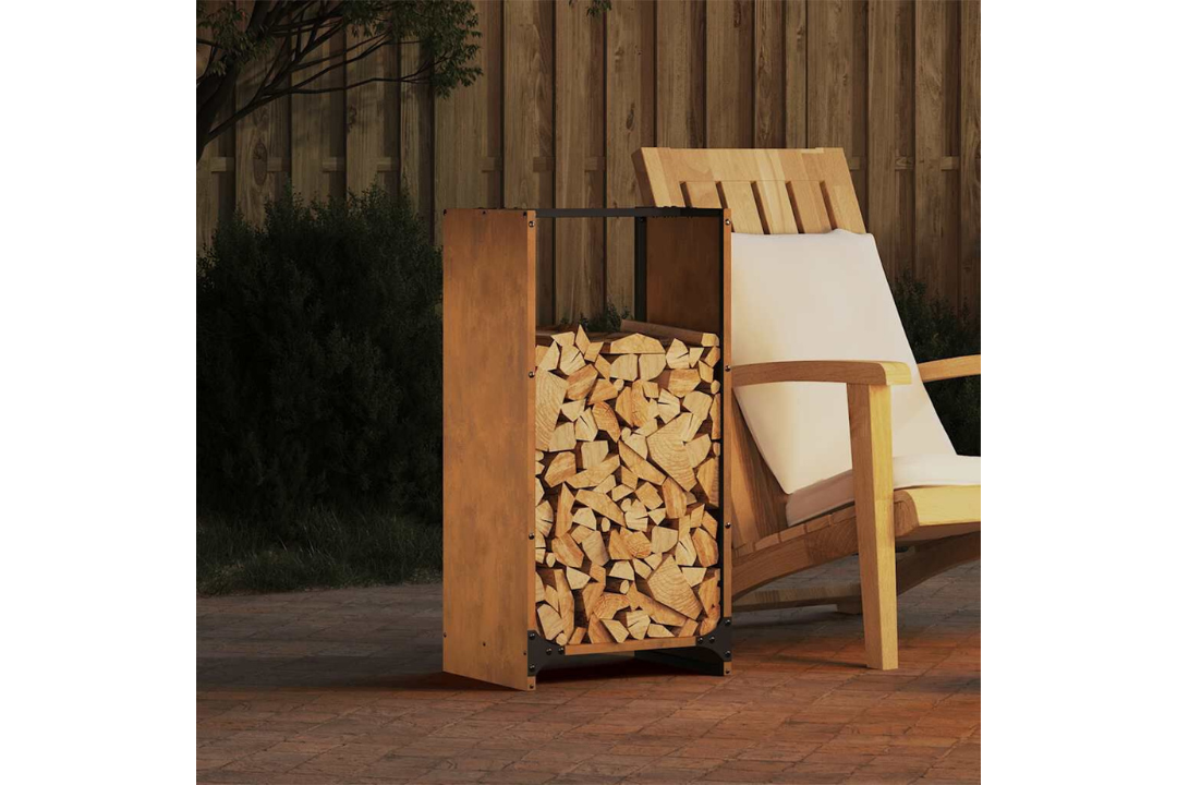 Firewood Rack 40 x 30 x 80 cm Weathering Steel