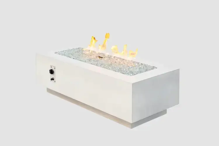 Cove Linear White 54 Inches Gas Fire Pit Table