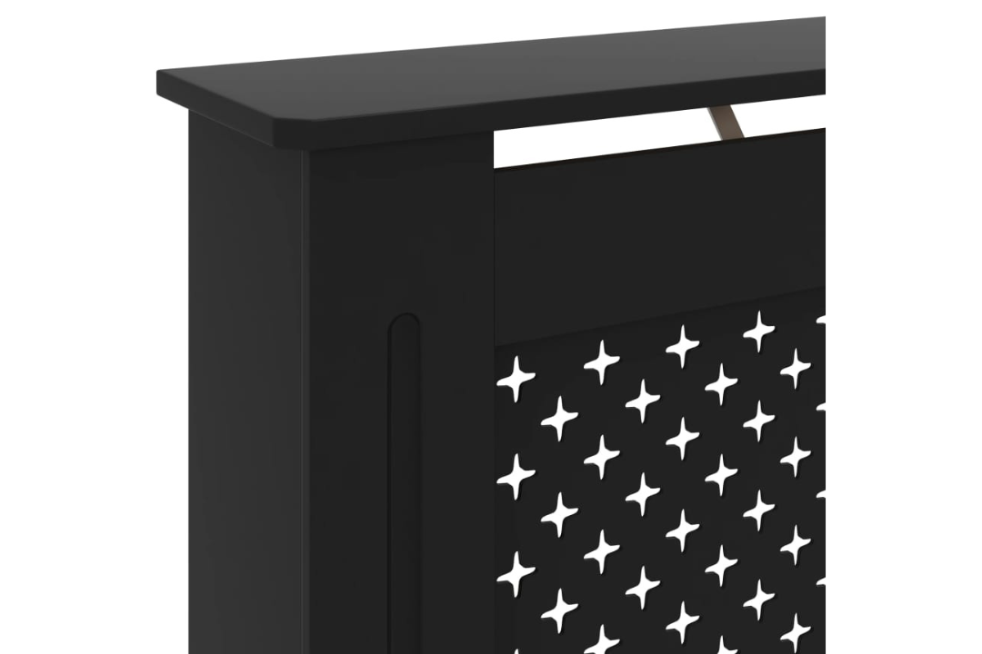 Sturdy Radiator Cover MDF 172 x 19 x 81.5 cm – Modern Slatted Cabinet in Black
