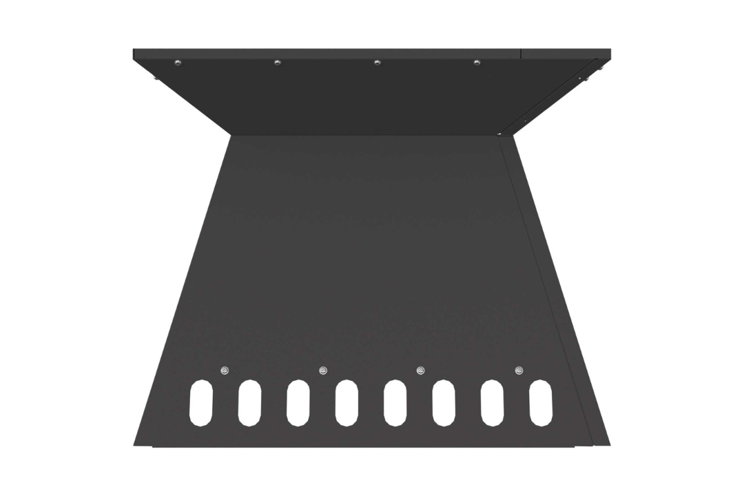 Weather-Proof Modern Square Wood-Burning Fire Pit 48x48x40 cm in Black