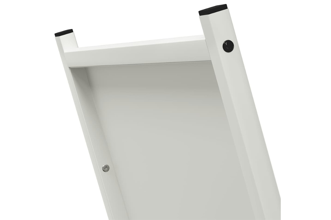 Minimalist Firewood Rack 69.5 x 35 x 81 cm in White Made of Cold-Rolled Steel