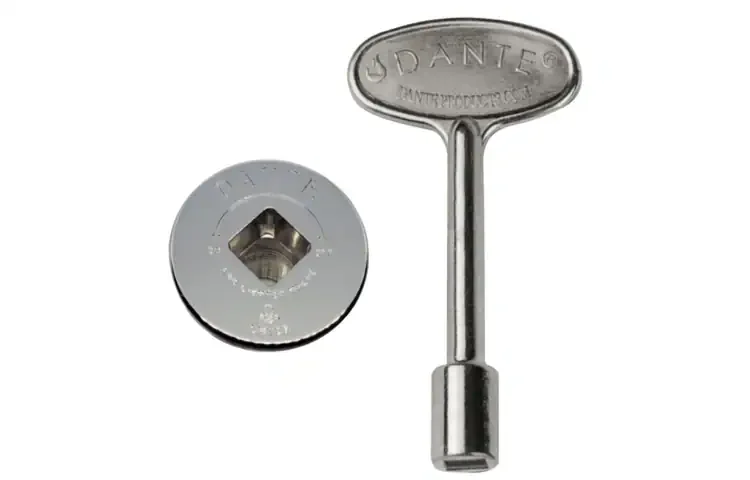 Chrome Floor Plate With 3" Gas Valve Key