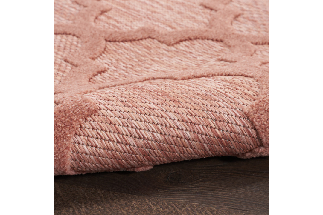 8' x 10' Orange Geometric Indoor Outdoor Area Rug – Weather-Resistant Flatweave Water-Resistant