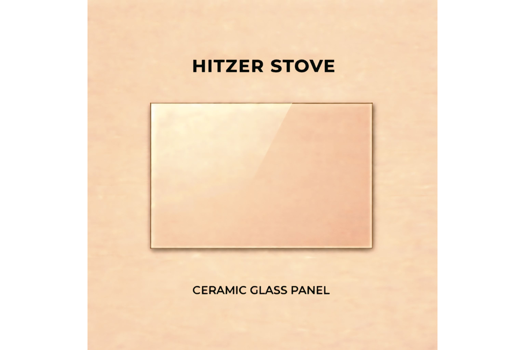 Hitzer 503 E-Z Flo Ceramic Glass Panel – 13 1/2" x 7 1/2"
