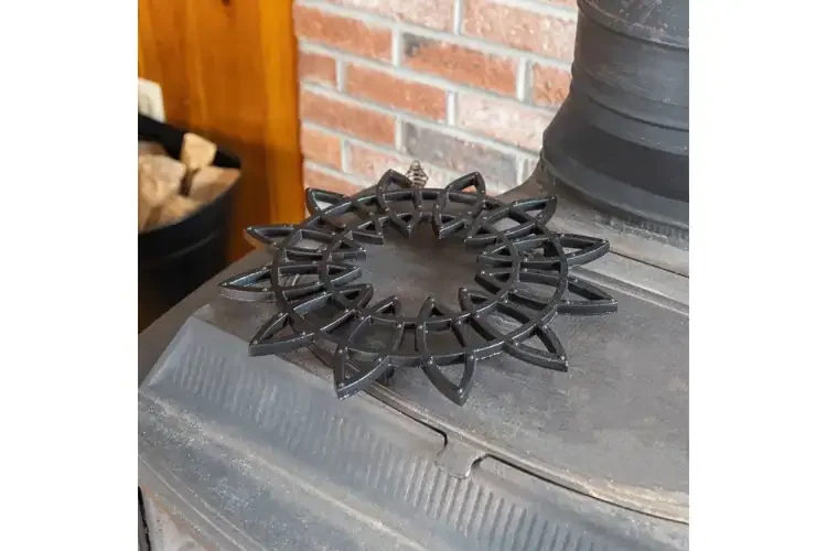 Flower Wrought Iron Trivets – Rust-Resistant Cast Iron Plant Stands in 8 Inches