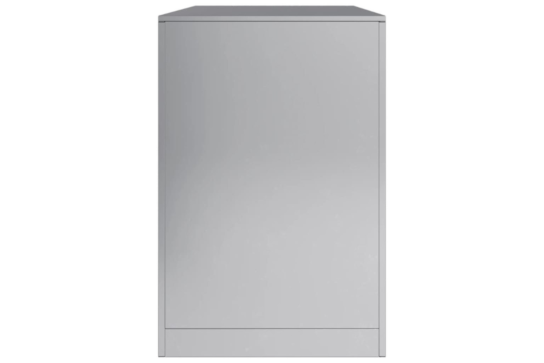 Sleek Firewood Rack 100 x 40 x 60 cm in Gray Made of Galvanized Steel