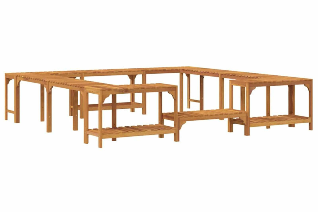 Hot Tub Surround – Square Build from Solid Acacia Wood in 250 x 250 x 55.5 cm