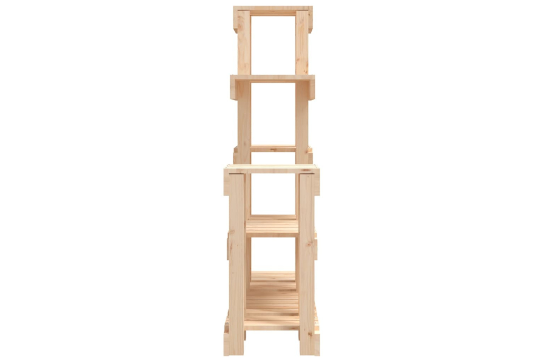 Modern Plant Stand 92 x 25 x 97 cm Solid Wood Pine in Natural