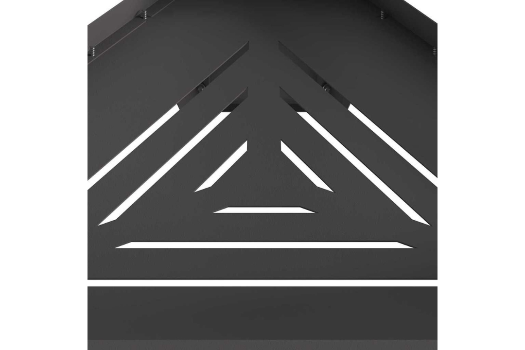 Minimalist Fire Pit with Chimney 50 x 43 x 52 cm in Matte Black Cold-Rolled Steel