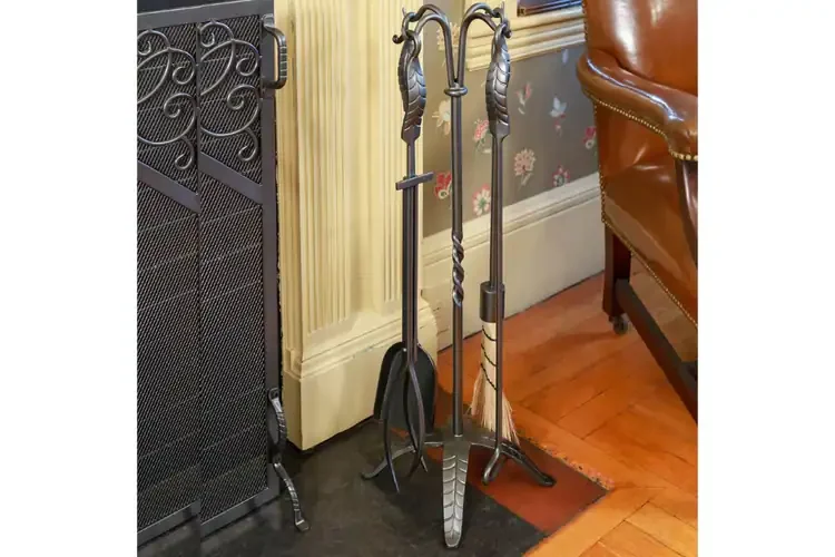 Large Leaf Fireplace Tool Set
