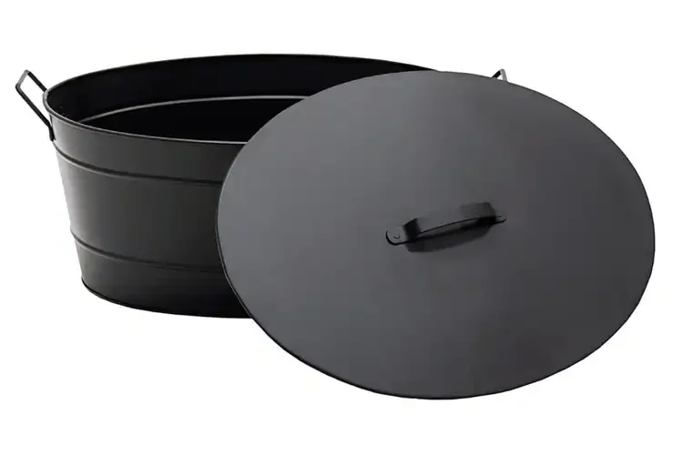 Durable Black Oval Tub with Lid