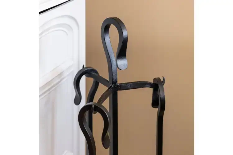 Berlin Mini Tool Set – Minimalist Wrought Iron Fireplace Accessories Yoke