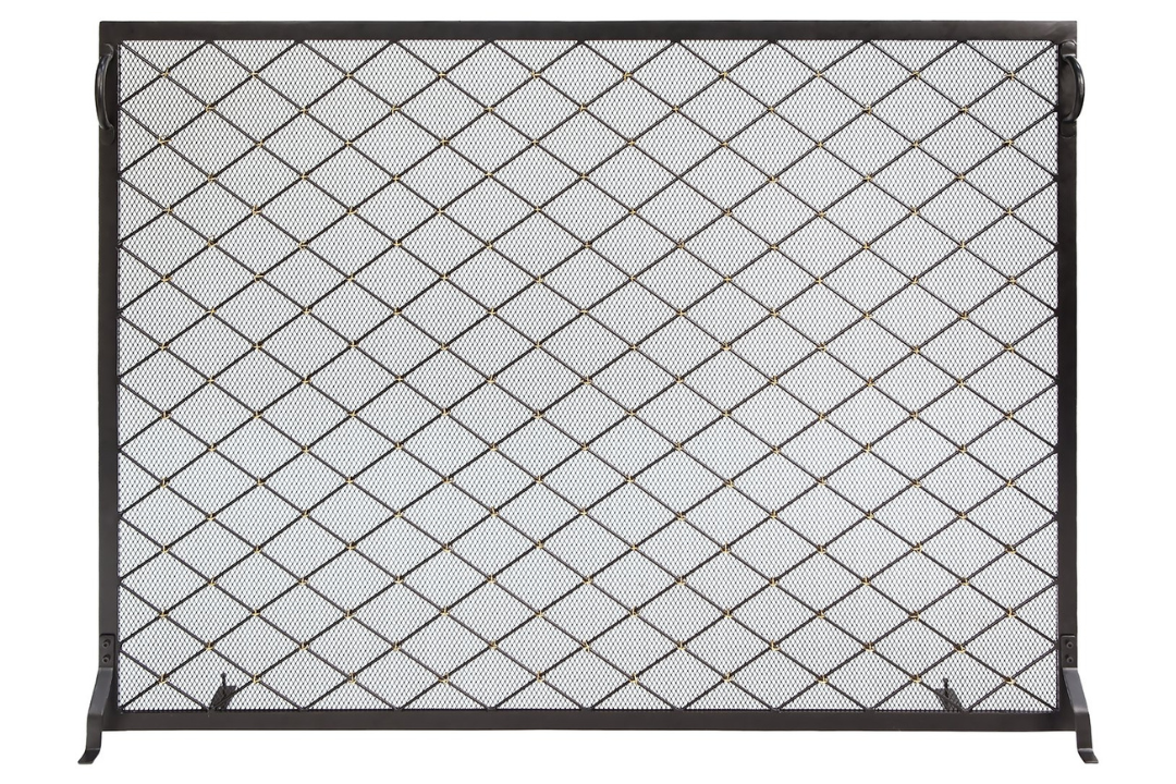 Harlequin Flat Fireplace Screen in 50” x 36”