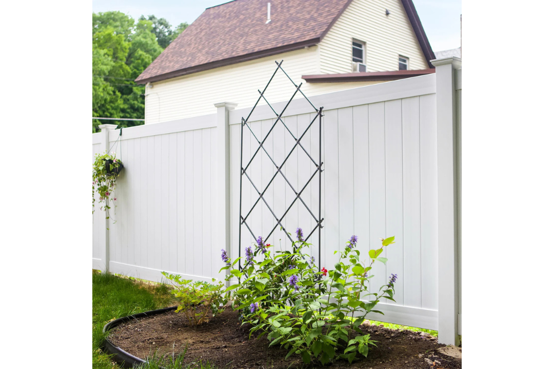 Free-standing Lattice Garden Trellis Installed