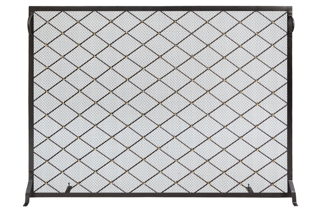 Harlequin Flat Fireplace Screen in 44” x 33”