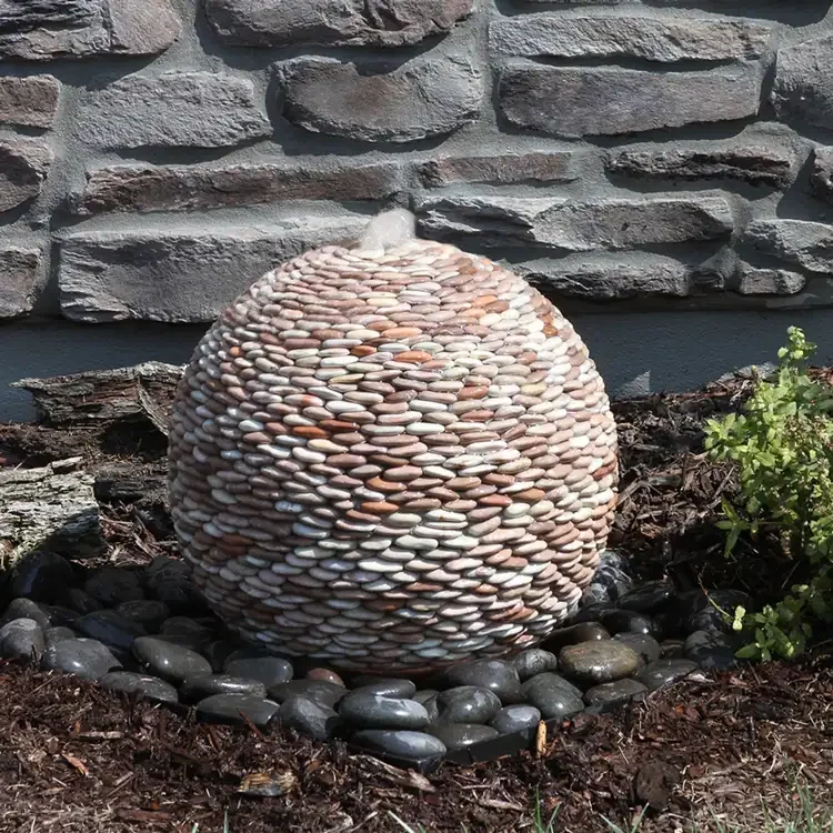 Small Pebble Sphere Fountain Kits in Rose