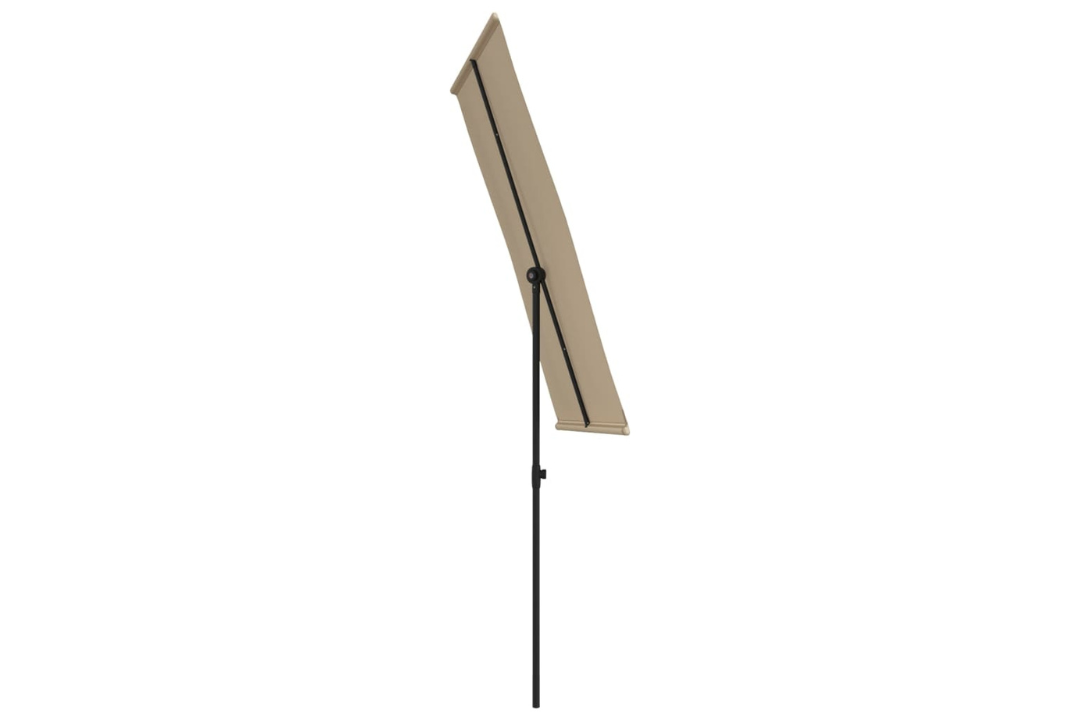 Garden Parasol 180x110 cm with Aluminum Pole in Taupe Easy to Assemble