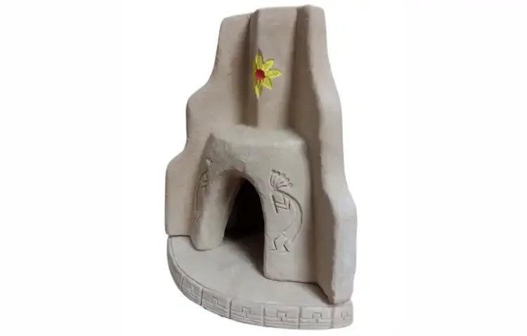 Southwest Style Corner Fireplace Incense Burner - Side View