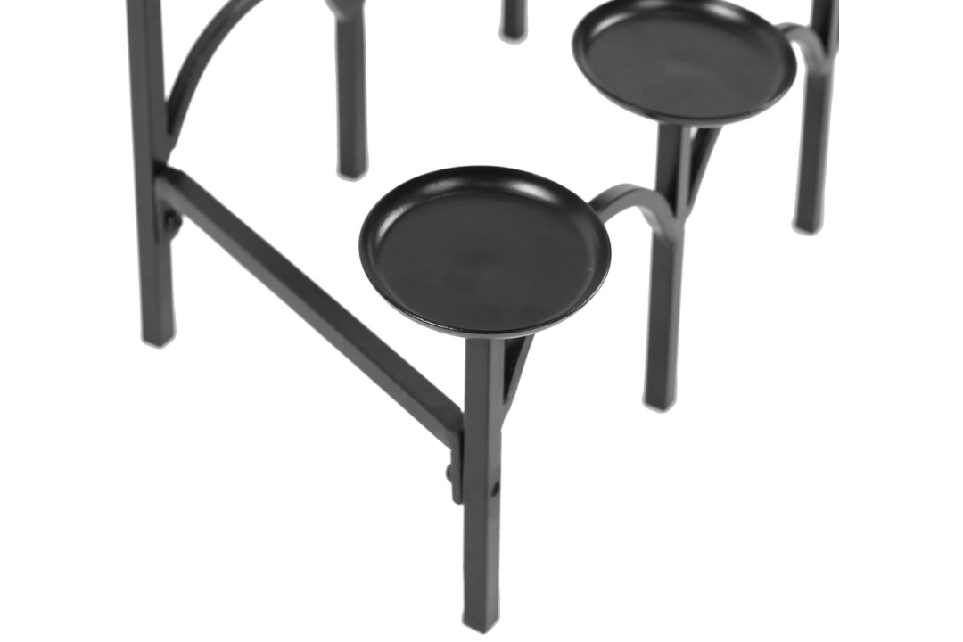 Nordic Hearth Candelabra – Black Wrought Iron Candle Holder