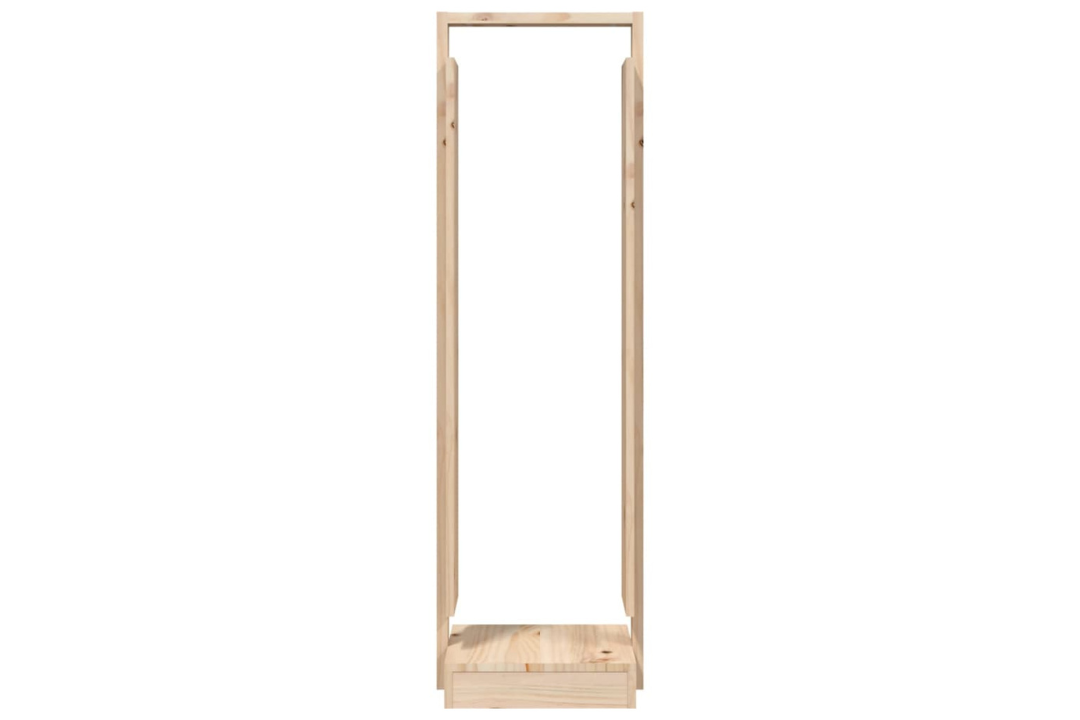 Indoor Log Holder 33.5 x 30 x 110 cm Solid Pine Wood – Rustic Firewood Storage