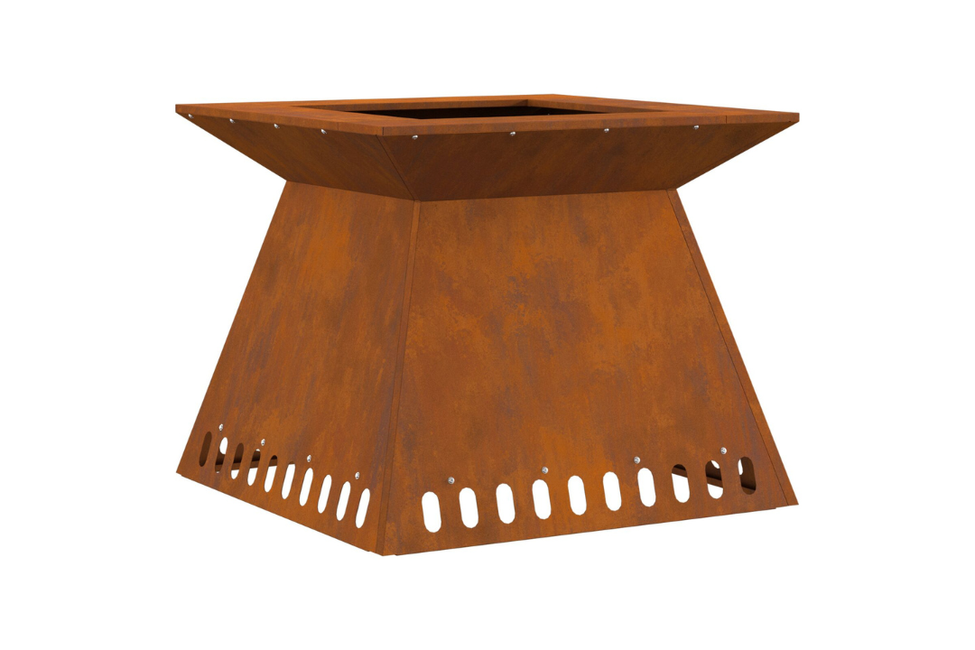 Fire Pit 60 x 60 x 50 cm in Rusty Brown