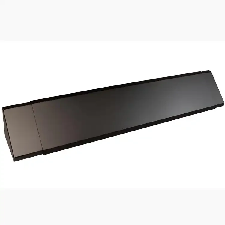 28" to 48" Matte Black Adjustable Surface-Mount Fireplace Hood