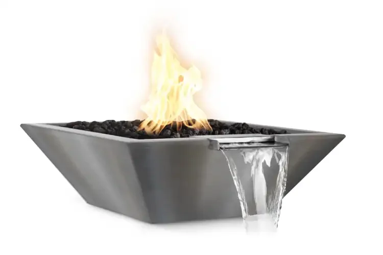 The Outdoor Plus 24" Maya Stainless Steel Fire & Water Bowl