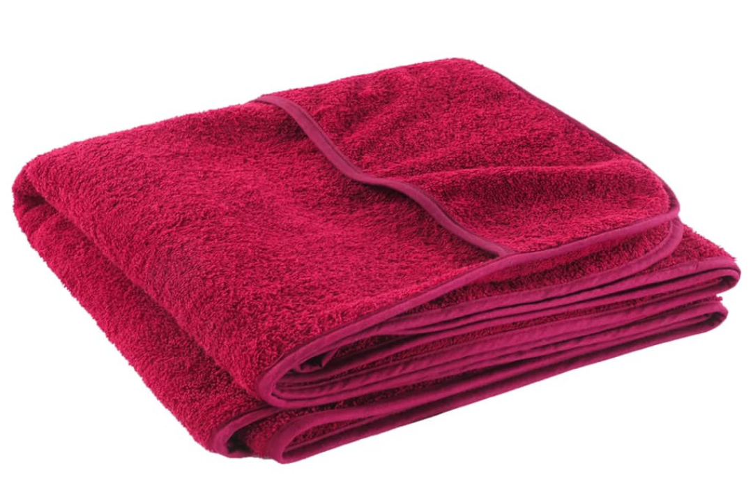 Absorbent Beach Towels 4 pcs – 60 x 135 cm in Burgundy Red with 400 GSM Cotton Blend