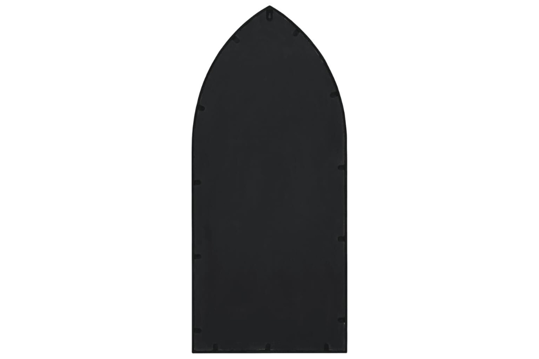 Gothic Arch Outdoor Garden Mirror 100 x 45 cm in Black with Pre-Drilled Hole